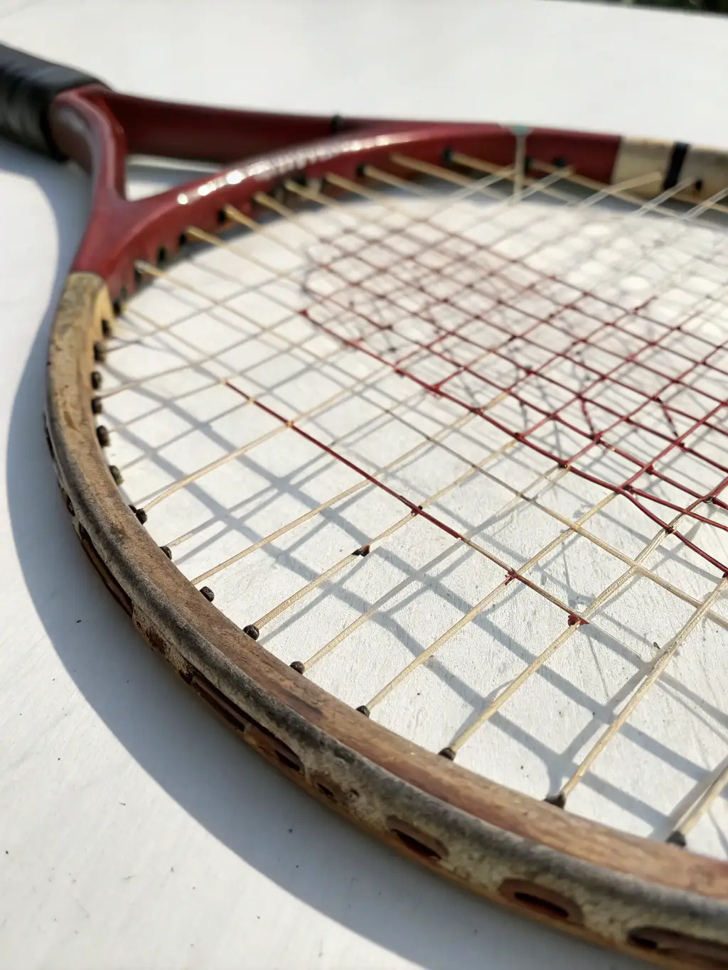 A close-up image of a tennis racket hitting a ball during a training session at TENNIS CLUB UZERCHOIS, highlighting the precision and skill involved in the sport.